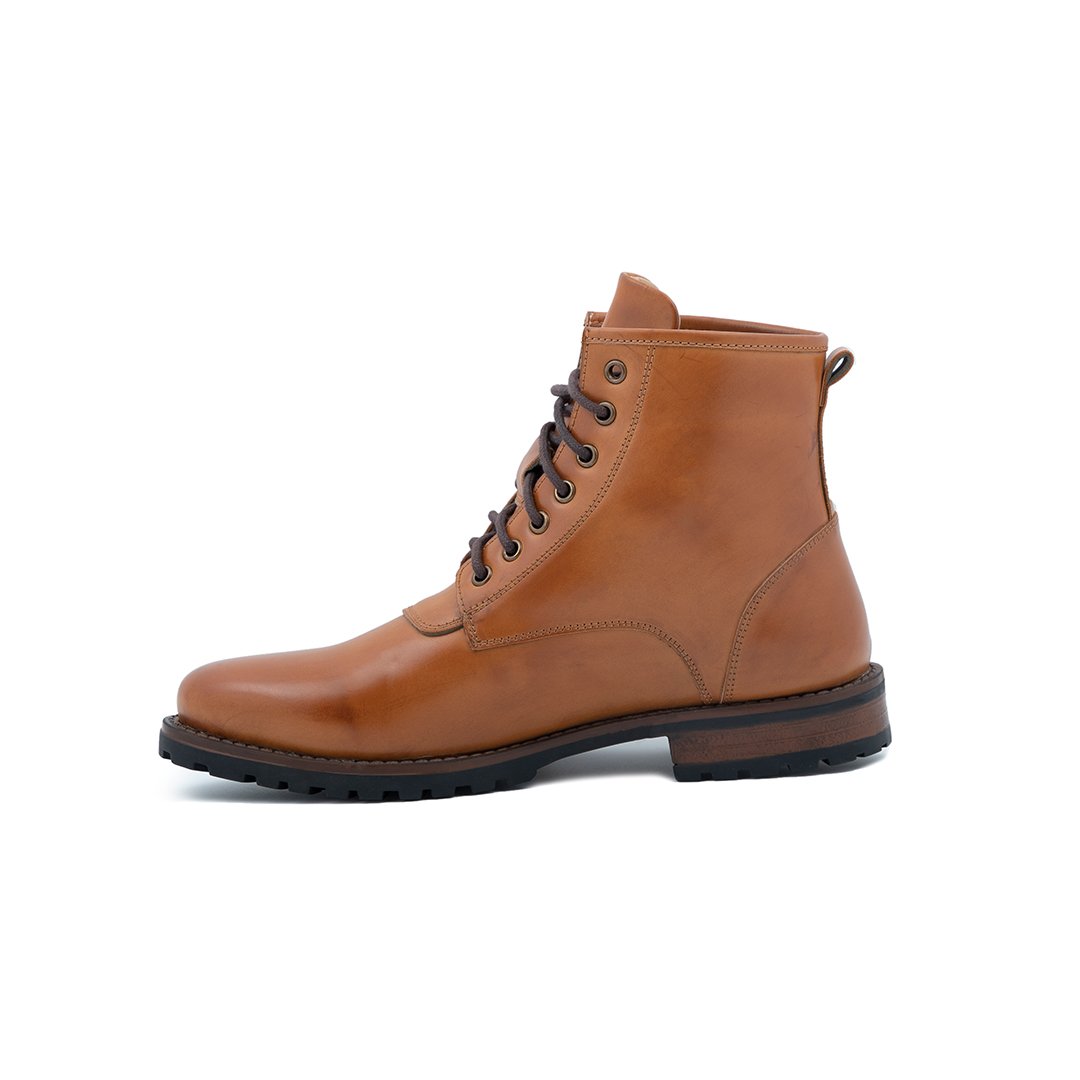 HIGH - TOP VEGAN LEATHER BOOTS